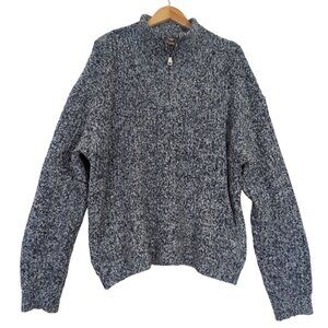 Urban Outfitters 1/4 Zip Sweater Womens L Blue Mock Neck Cozy Cabin Gorpcore Y2K